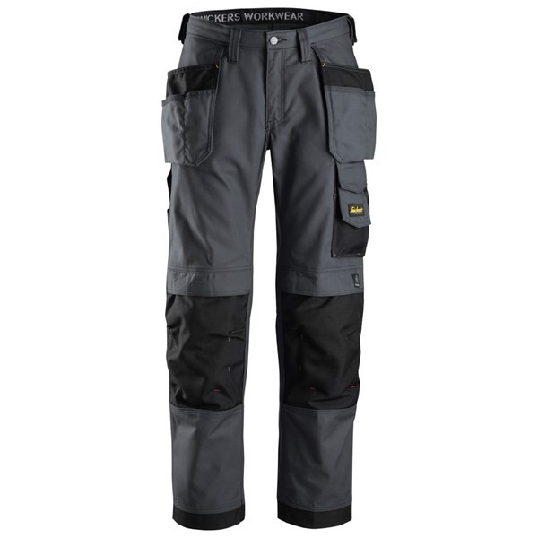 Pantalon canvas gris acier 60%coton35%poly